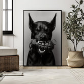 Fierce Doberman | Conversation Grenade Wall Art Print - Print